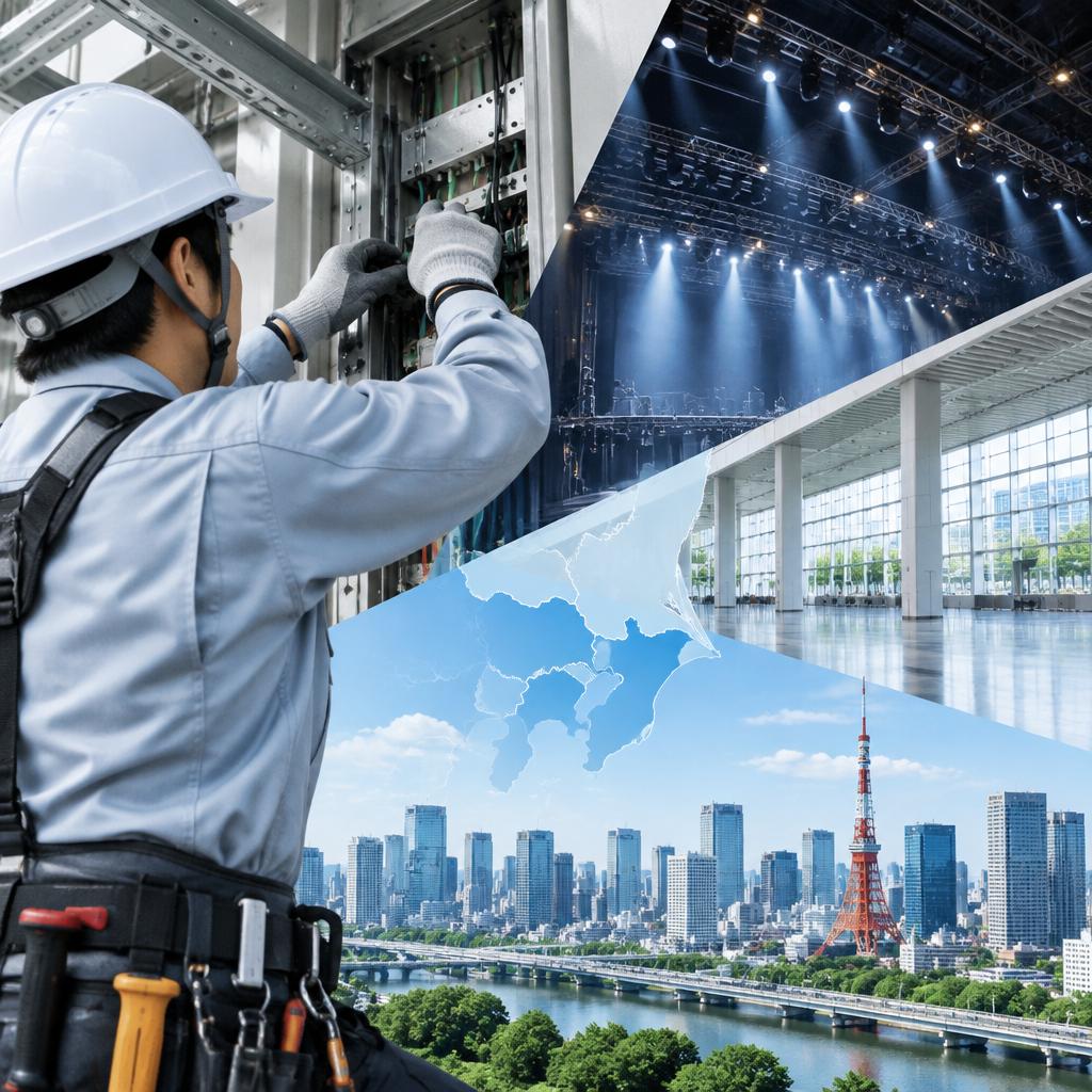 埼玉・千葉・東京で、手に職をつけて活躍！舞台や施設の安全を支える電気工事士へ。未経験から専門技術を身につけ、関東各地の現場で成長しませんか。